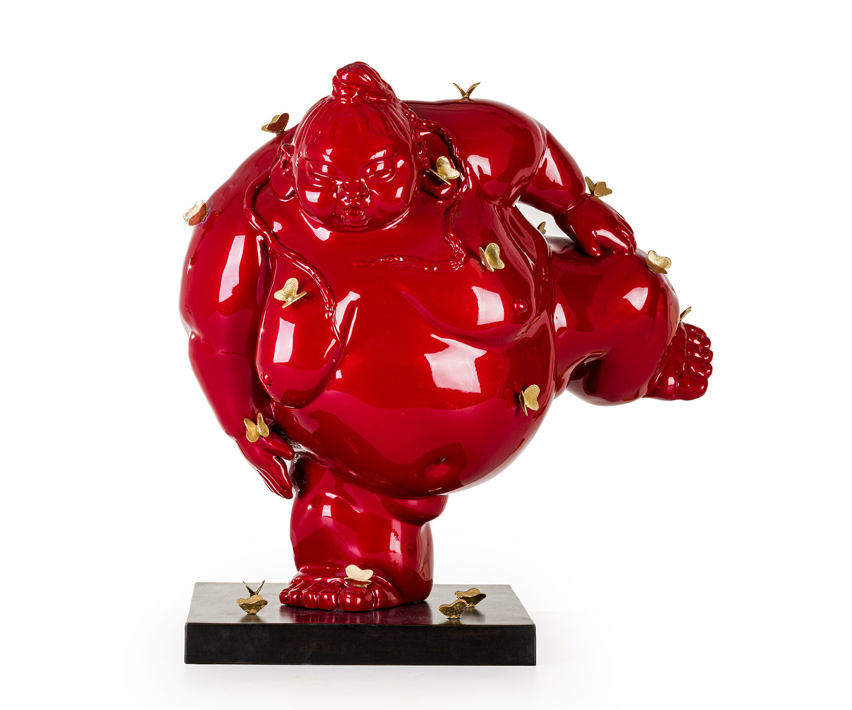 New-York-Design-Center-WNWN-Cosulich-Interior-&-Antiques-“Anche l’occhio vuole la sua parte”-Contemporary-Paradox-Bronze-Sculpture-of-Sumo-Wrestler-with-Butterflies-Gallery